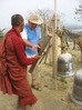 Монах учит Сашу правильно бить в колокол